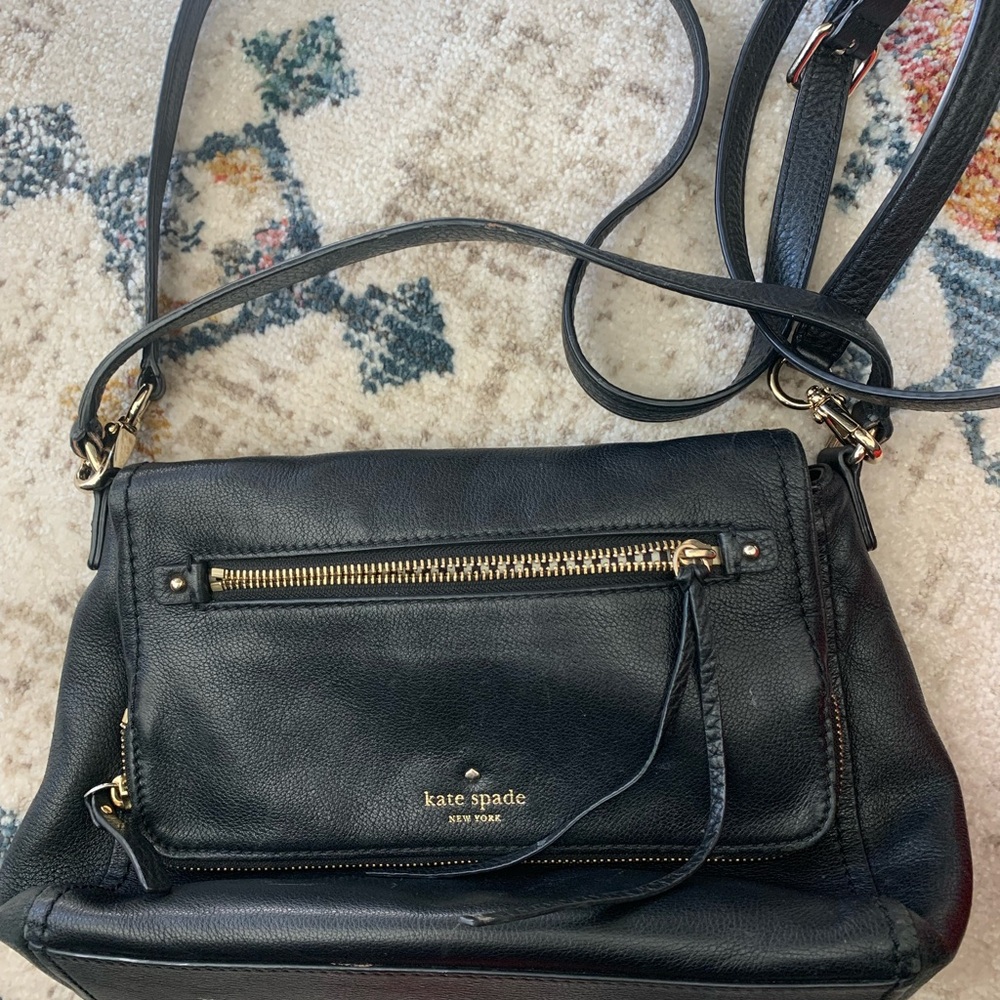 Kate Spade Black Leather Crossbody Bag